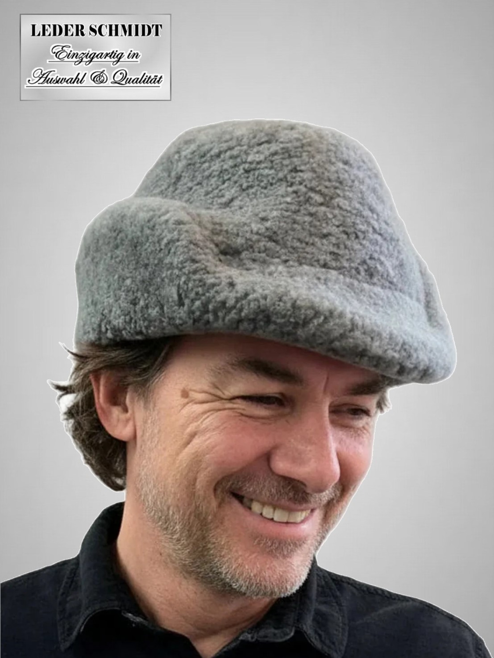 Herren Lammfellmütze