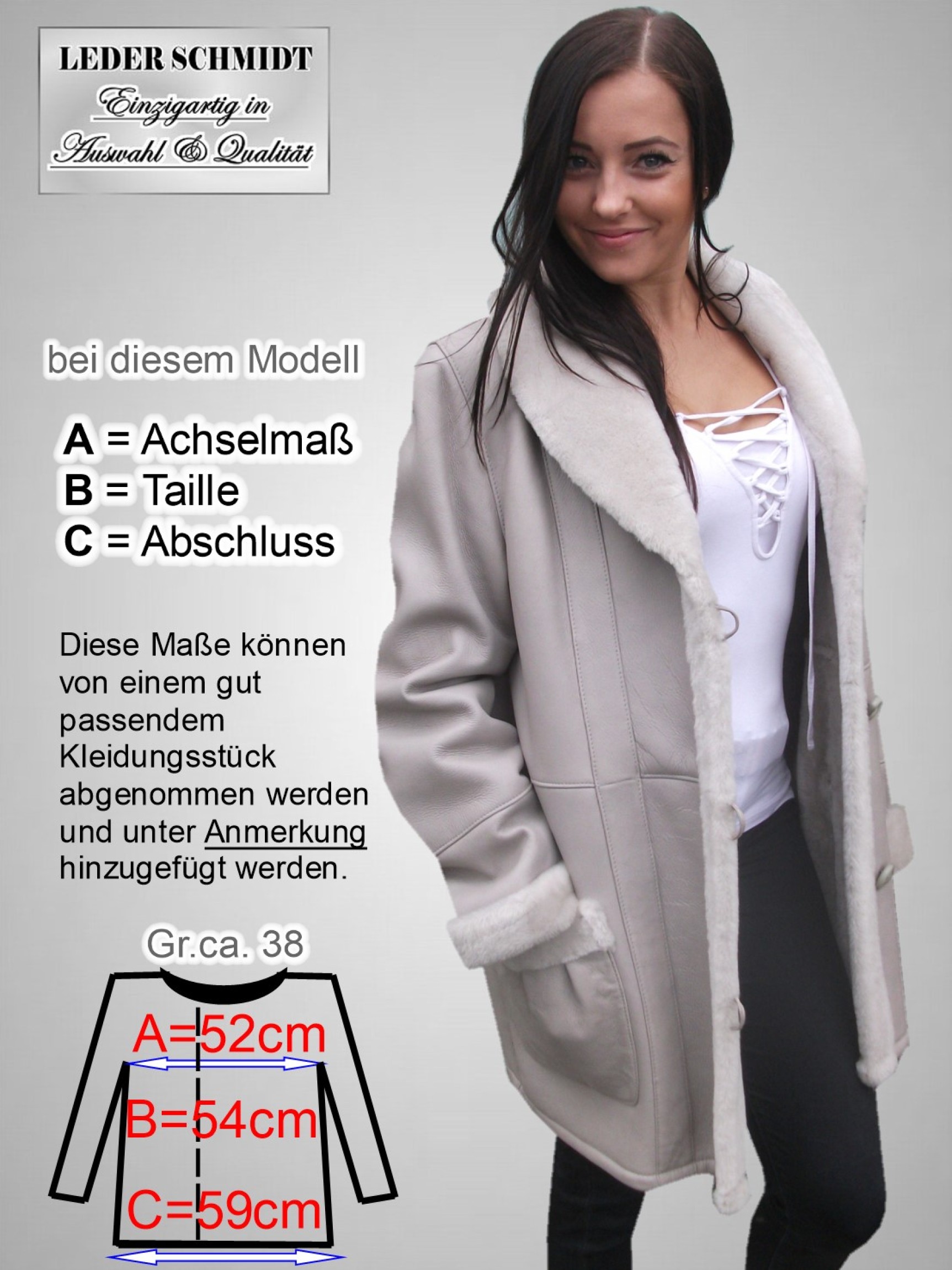 helle leichte Damen Lammfelljacke