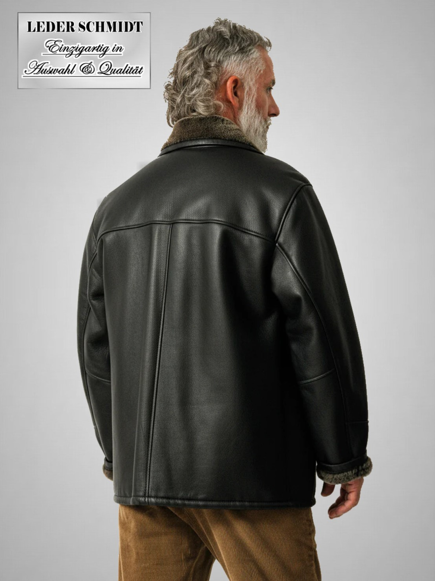 Herren Lammfelljacke halblang