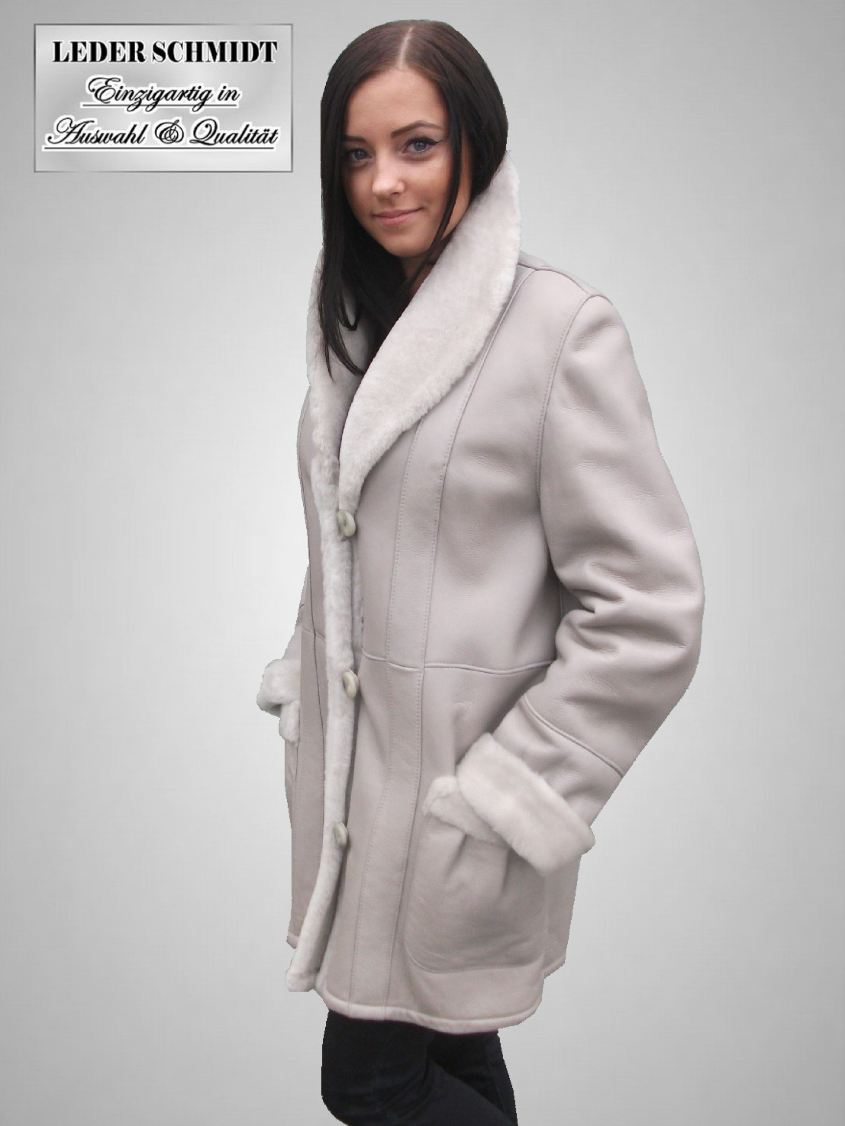 helle leichte Damen Lammfelljacke