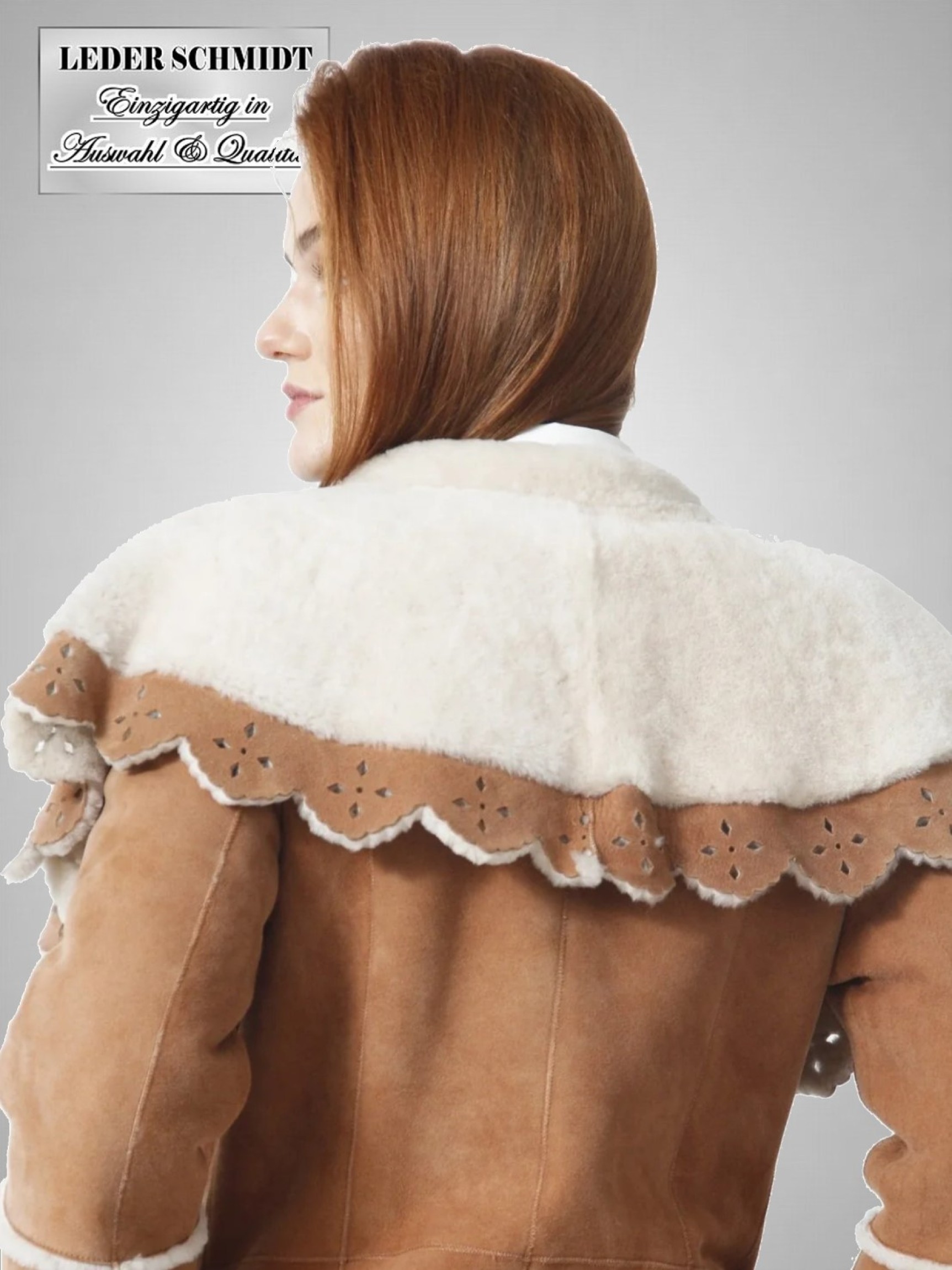 schicke Lammfell Mantel für Damen