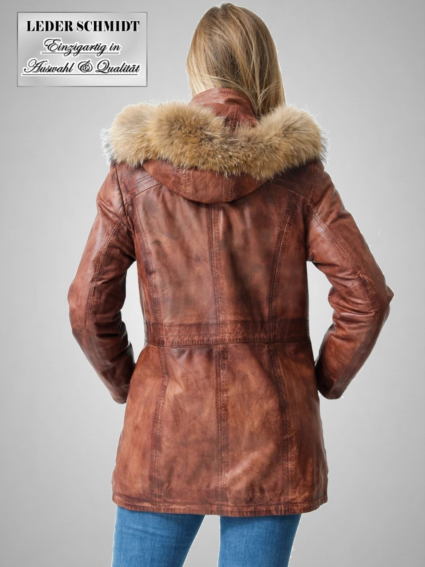 Damen Lederparka