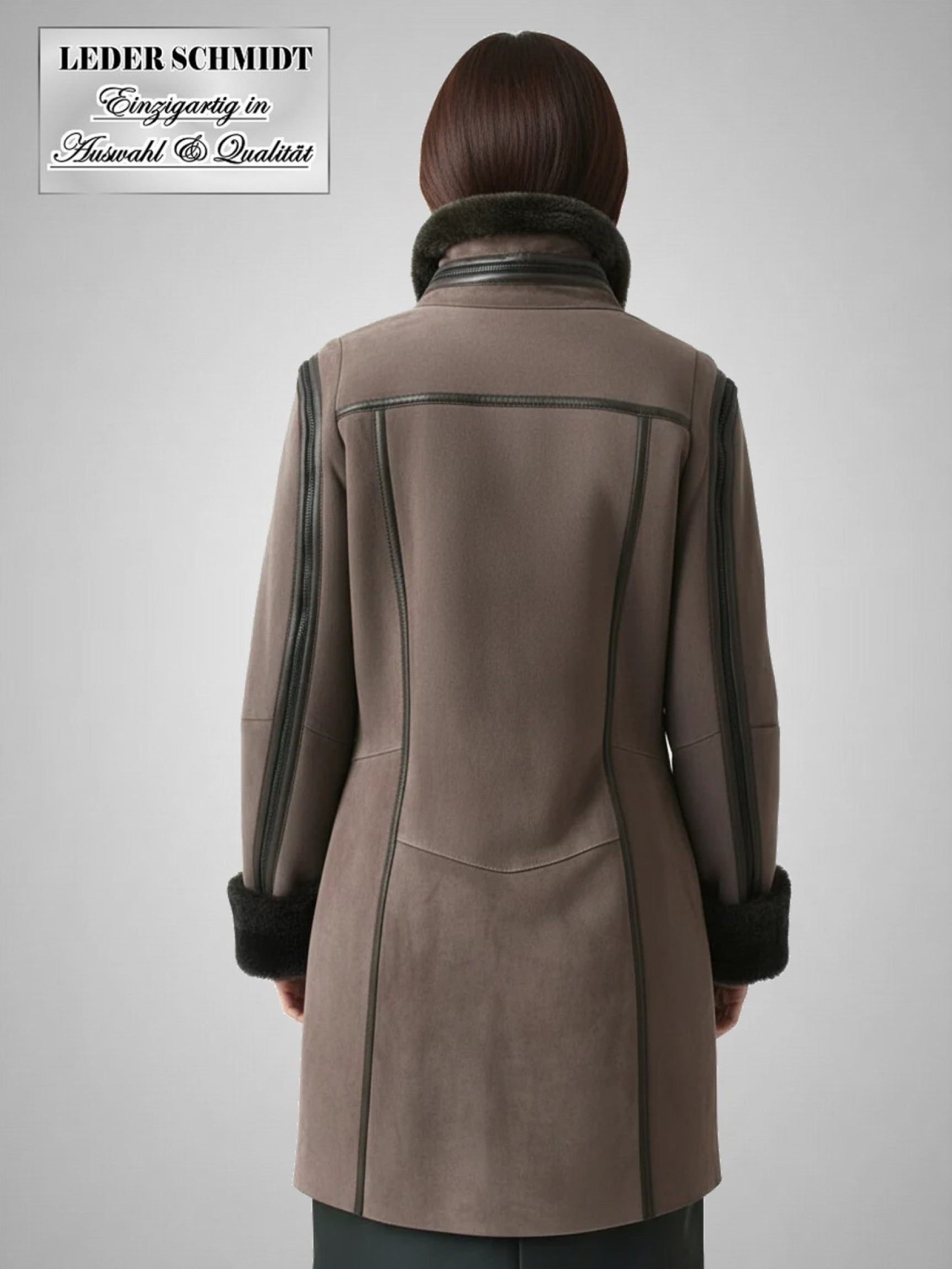 Damen Lammfelljacke mit Reißverschluss