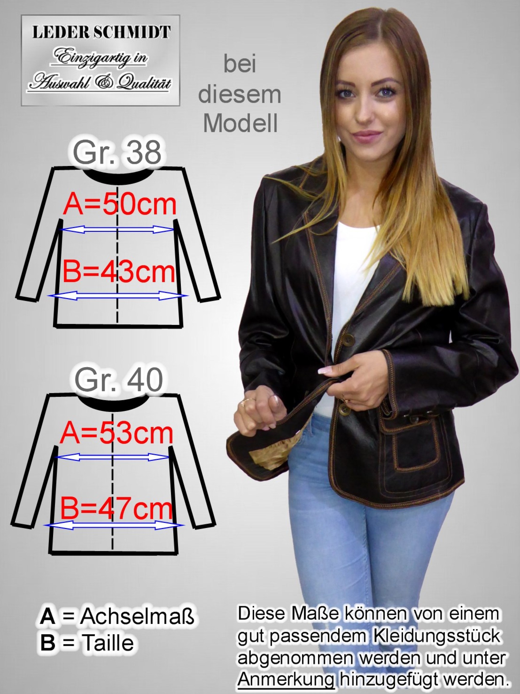 Damen Lederblazer