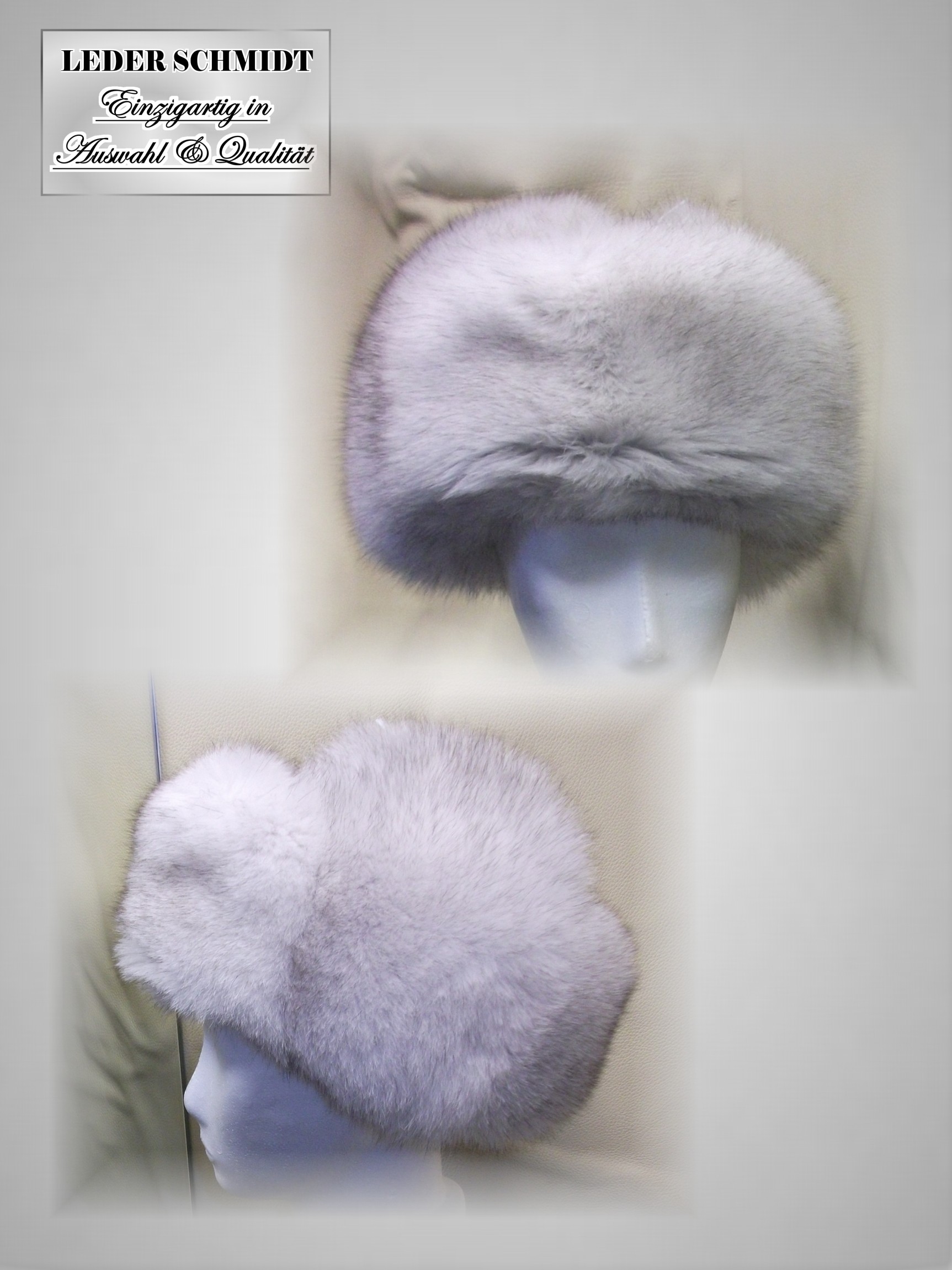 Tschapka Blaufuchs weiß