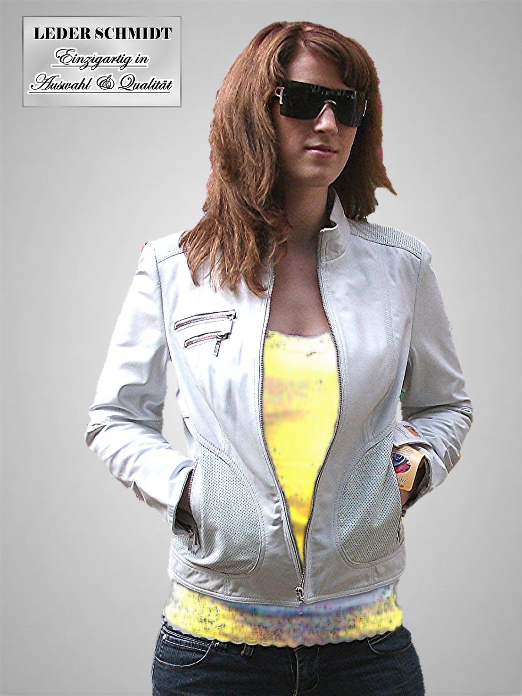 weiße damen Lederjacke berlin