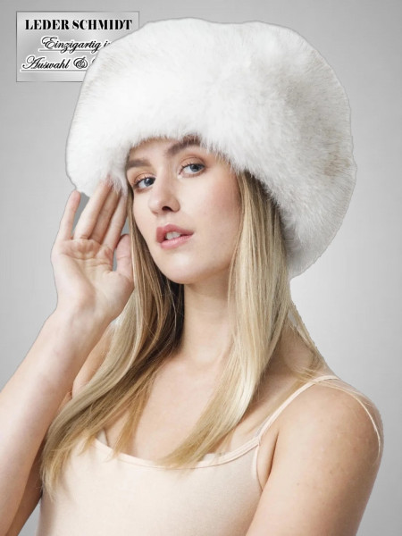 Tschapka Blaufuchs weiß